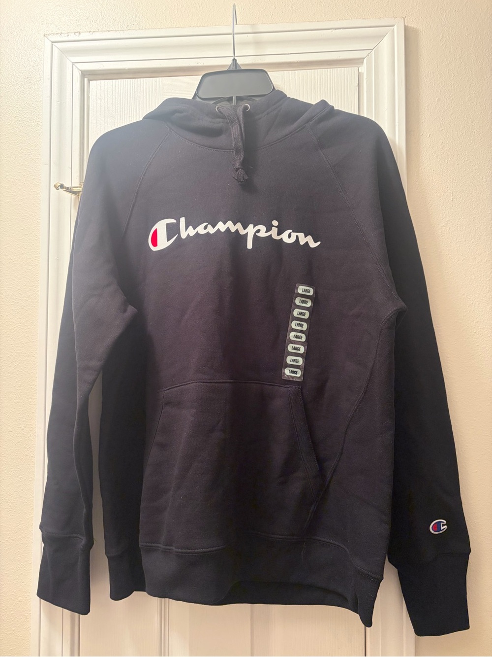 Champion Women’s Black Hooded Sweatshirt - Classic Logo
